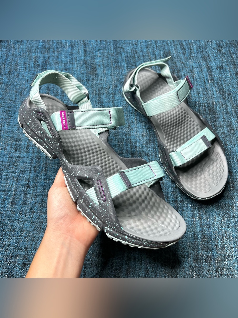 Merrell Hydro Trekker Sandals in Aqua Women's Size 11 Outdoor Hike Water Shoes